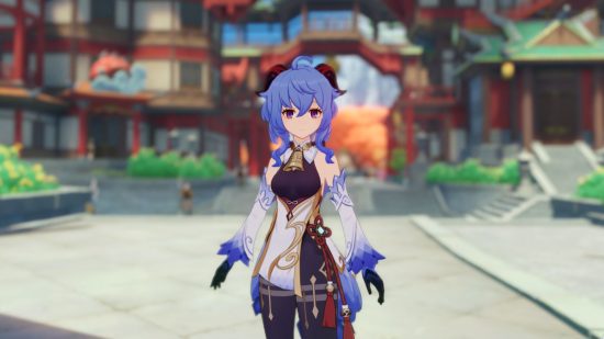 Genshin Impact Ganyu na rua principal de Liyue