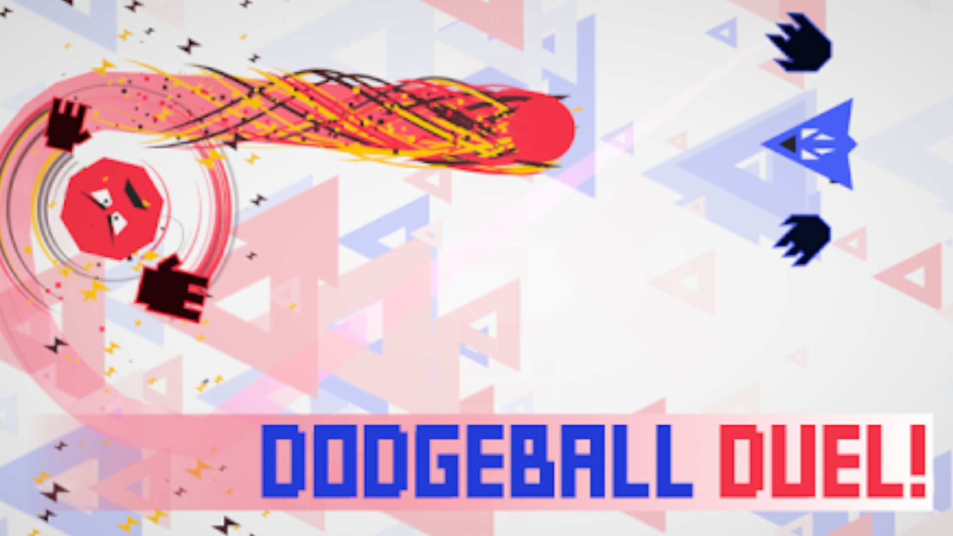 Arte promocional para Dodgeball Duel com dois dodgers lutando no jogo