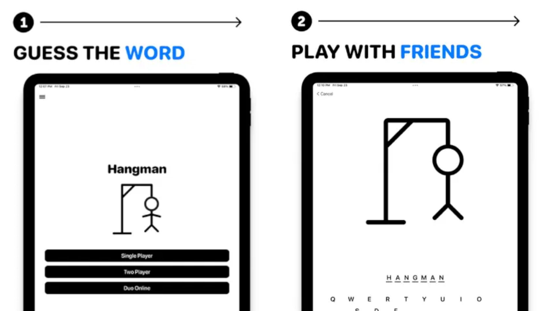 Captura de tela do jogo Hangman para a lista de jogos do imessage