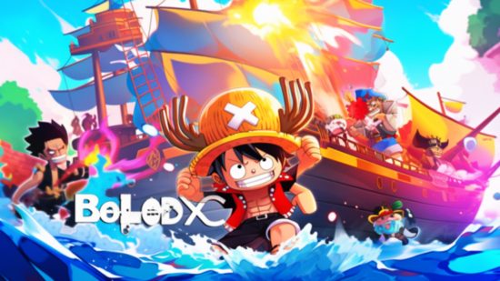 códigos-simulador-anime-final Códigos Ultimate Anime Simulator - Luffy no mar em frente a um navio