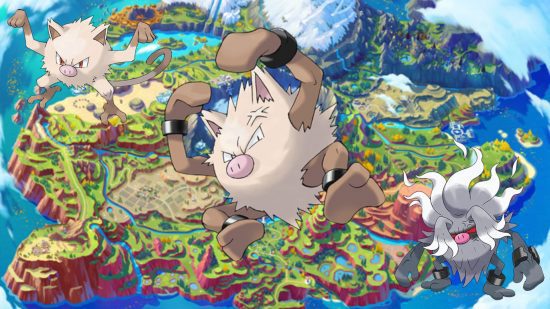 como-evoluir-primeape-1 Como evoluir Primeape - Mankey, Primeape e Annihilape em uma linha diagonal