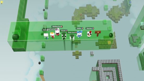 Jogos como Roblox: Uma captura de tela do Cubic Castles mostrando seu modo multijogador. 