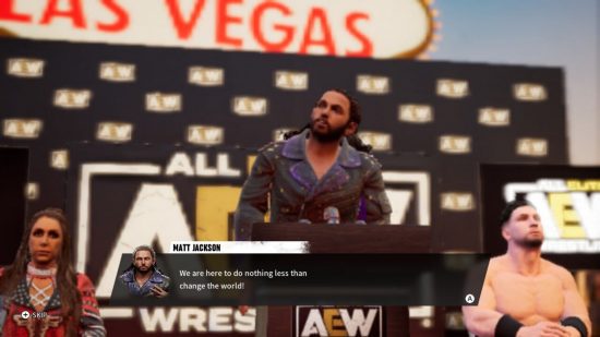 Revisão do AEW Fight Forever Switch - uma conferência de imprensa