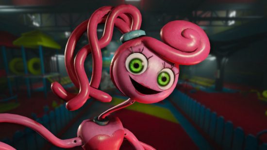 poppy-playtime-download-2 Mommy Long Legs sorrindo na estação de jogo