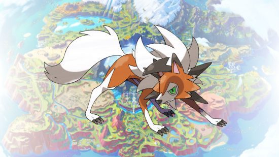 rockruff-evolução-lycanroc-crepúsculo Rockruff eevolution - a forma crepuscular de Lycanroc a partir de um mapa de Paldea