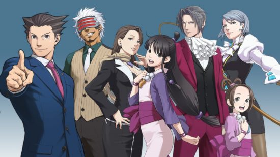 jogos de detetive 3 Jogos de detetive: O elenco dos jogos Phoenix Wright: Ace Attorney Trilogy.