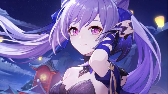 genshin-impacto-keqing-2 Keqing do Genshin Impact colocando o cabelo atrás da orelha