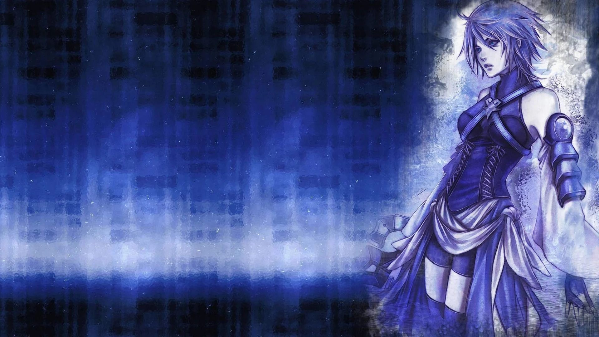 Kingdom-hearts-wallpaper-Aqua-3 Aqua contra um fundo azul