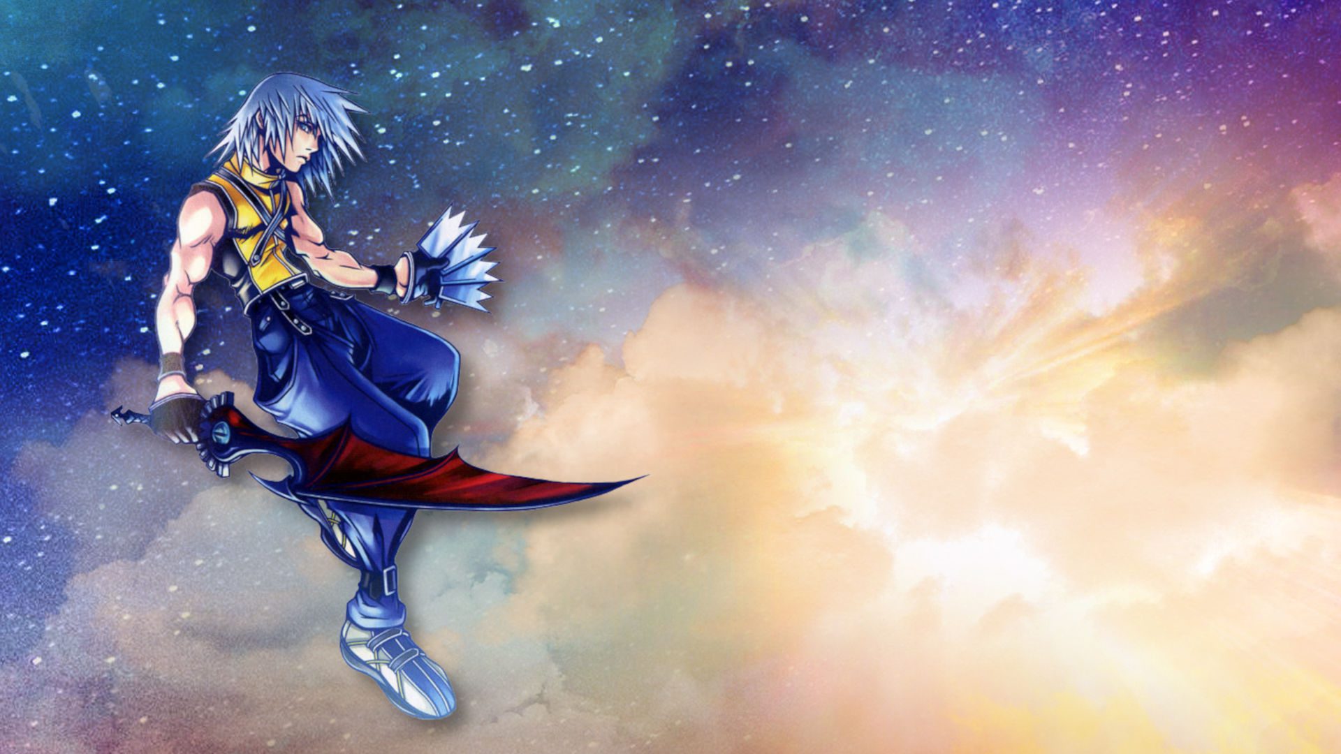 Kingdom-hearts-wallpaper-Riku-2 Riku contra um fundo de galáxia