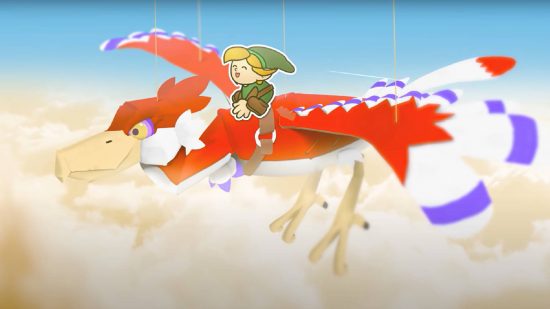 papel-zelda (5) Paper Zelda: Um estilo papercraft mostra Link montando um Loftwing