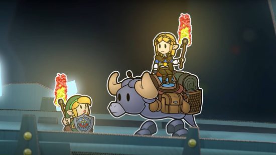 papel-zelda (6) Paper Zelda: Um estilo de papel mostra Link e Zelda viajando no subsolo