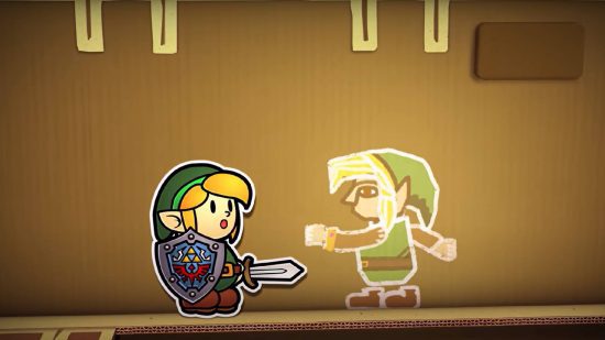 papel-zelda Paper Zelda: Um papercraft Link encontra o Link Between Worlds Link que é fundido em uma parede