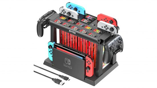 torre de comando Uma torre e organizador; um dos melhores acessórios do Nintendo Switch