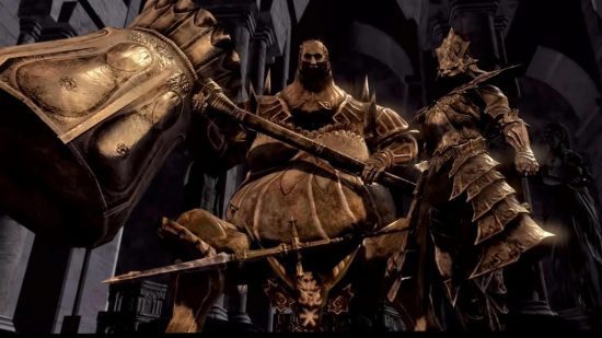 Dark Souls Ornstein e Smough parecem ameaçadores