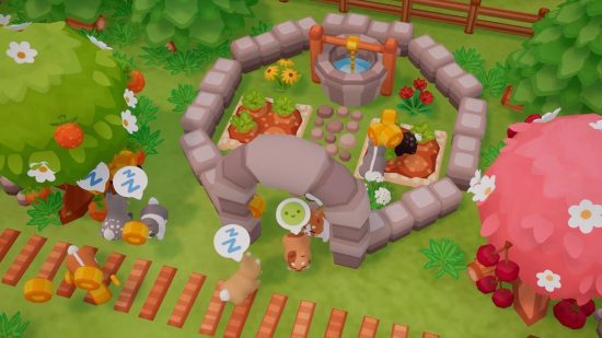 jogos de zoológico Bunny Park jogos de zoológico Bunny Park: um lindo arranjo de pedras com coelhinhos dentro