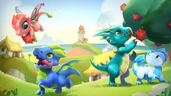 dragon-games-dragon-mania Arte chave de dragões fofos de Dragon Mania Legends para a lista dos melhores jogos de dragão no Switch e no celular