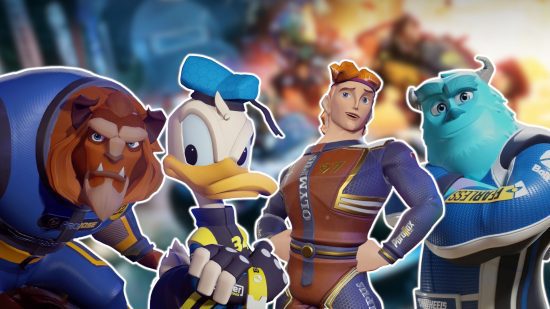 personagens disney speedstorm brawlers Personagens do Disney Speedstorm: Todos os Brawlers do Disney Speedstorm da esquerda para a direita: Fera, Pato Donald, Hércules e Sulley