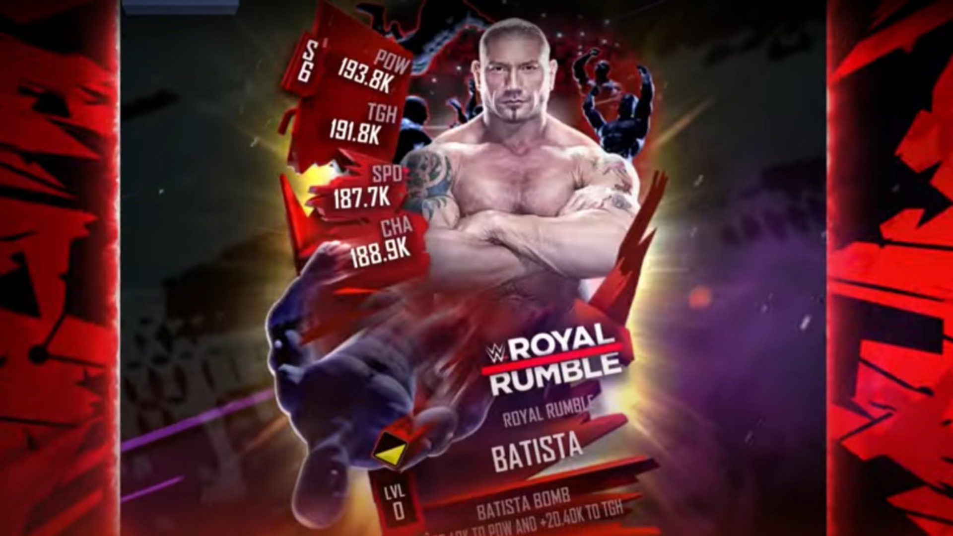 jogos de luta wwe supercard Batista no WWE SuperCard