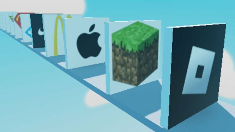 Displaying different logos how they are shown in Roblox Logo Quiz.
