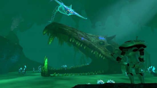 fish-games-subnautica Captura de tela de um peixe monstro morto em Subnautica para guiar os melhores jogos de peixe
