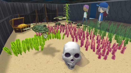 peixes-jogos-megaquarium Captura de tela de tartarugas em um aquário no Megaquarium para guiar os melhores jogos de peixes