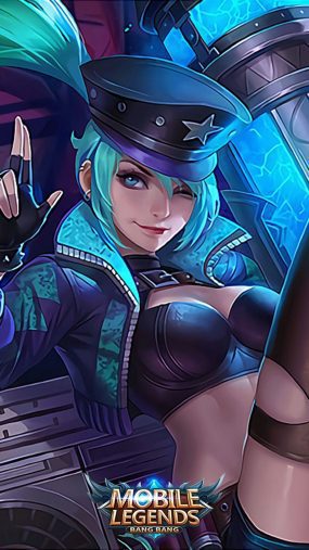 Papel de parede do Mobile Legends Layla 1 papel de parede de lendas móveis layla na pele Green Flash