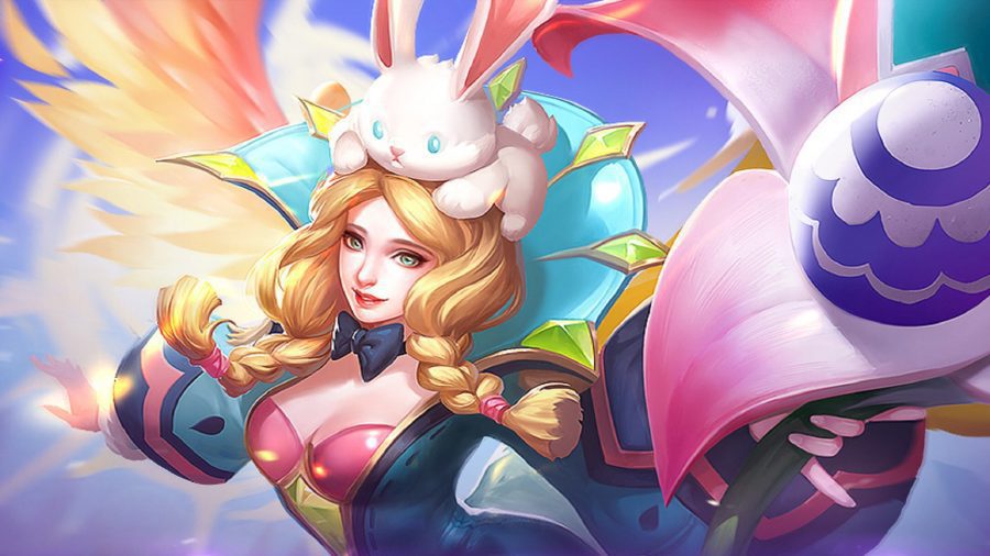 mobile-legends-wallpaper-7 Um herói do Mobile Legends em uma fantasia de flor