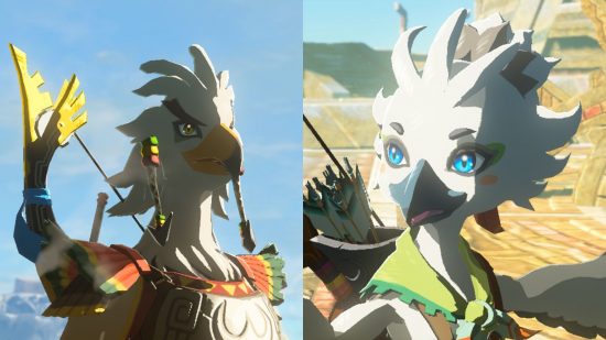 Zelda Tears of the Kingdom teba e tulin em duas fotos diferentes 