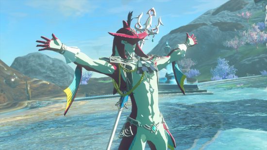 Um dos personagens de Zelda Tears of the Kingdom, Sidon