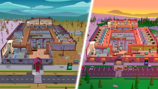 jogos de hotel Hotel Empire Tycoon: dois hotéis lado a lado cheios de quartos