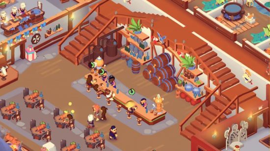jogos de hotel Idle Inn Empire: uma taverna movimentada cheia de gente