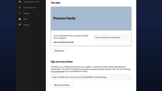 como-cancelar-spotify Como cancelar o Spotify: uma captura de tela mostra os detalhes na página de contas do Spotify