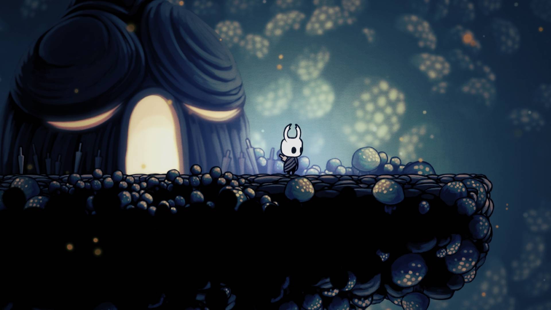 oco-cavaleiro-pálido-ore(1) (1) O Cavaleiro de HOllow Knight tem vista para a borda de um penhasco