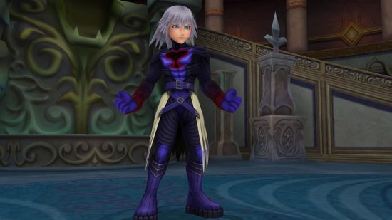 Kingdom Hearts Riku Kingdom Hearts Riku como Replica RIku durante uma luta de chefe