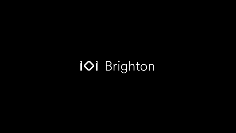 A black image with the IOI logo and Brighton next to it