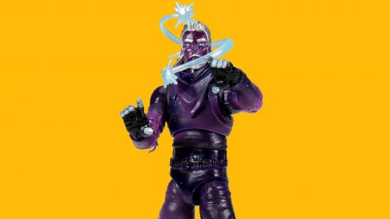 Figuras Fortnite: uma figura de um personagem fortnite é visível aginst um fundo amarelo