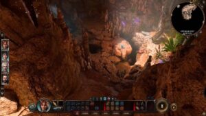 An environmental image showing off the location of the Gilded Chest of Selûne in the Owlbear Cave/Nest in Baldur's Gate 3