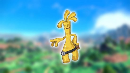 Pior Pokémon: o Pokémon Dourado GHoldengo é mostrado contra um fundo desfocado