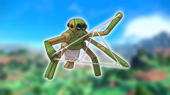 Pior Pokémon: o Pokémon Spidops é mostrado contra um fundo desfocado