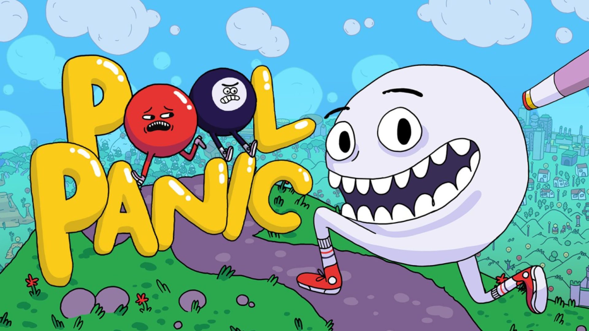 Arte da capa do Pool Panic, um dos jogos de sinuca mais malucos do Switch