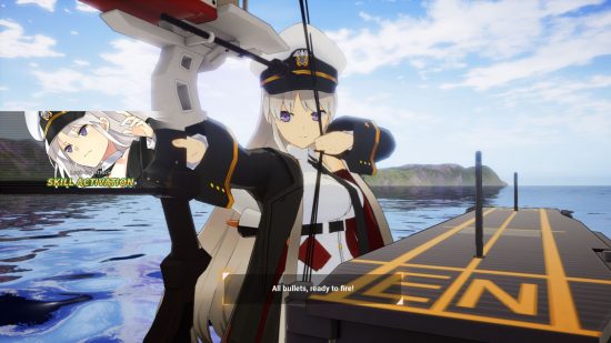 jogos de barco Azur Lane jogos de barco Azur Lane: uma garota de uniforme naval usando um arco