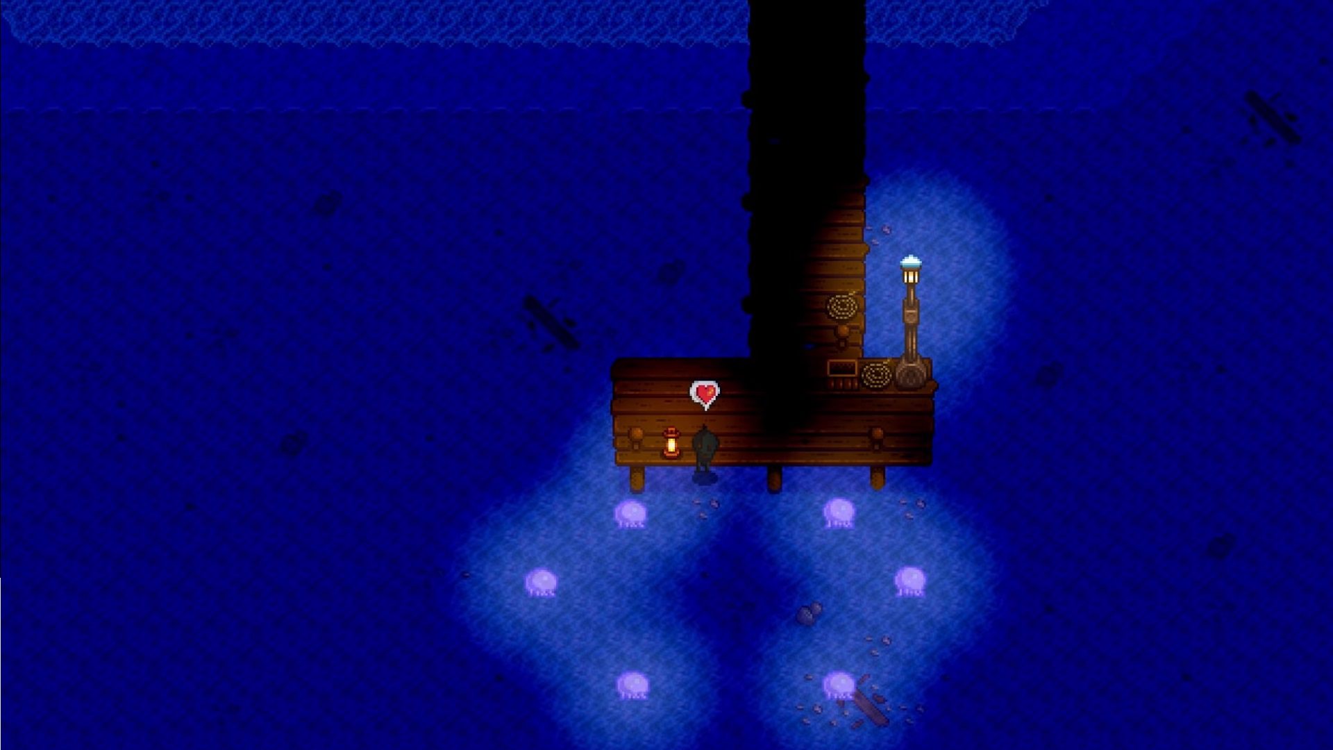 stardew-valley-personagens-krobus Krobus sentado no cais