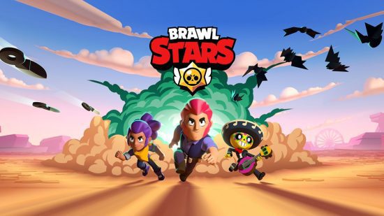 jogos-batalha-royale-4 Jogos Battle Royale – três lutadores fugindo de uma explosão em Brawl Stars