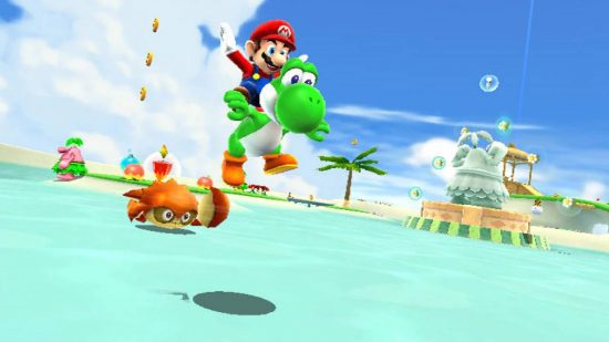 super-mario-galaxy-2-switch (1) Super Mario Galaxy 2 Switch: uma imagem mostra Super Mario Galaxy 2, com Mario sentado em um yoshi