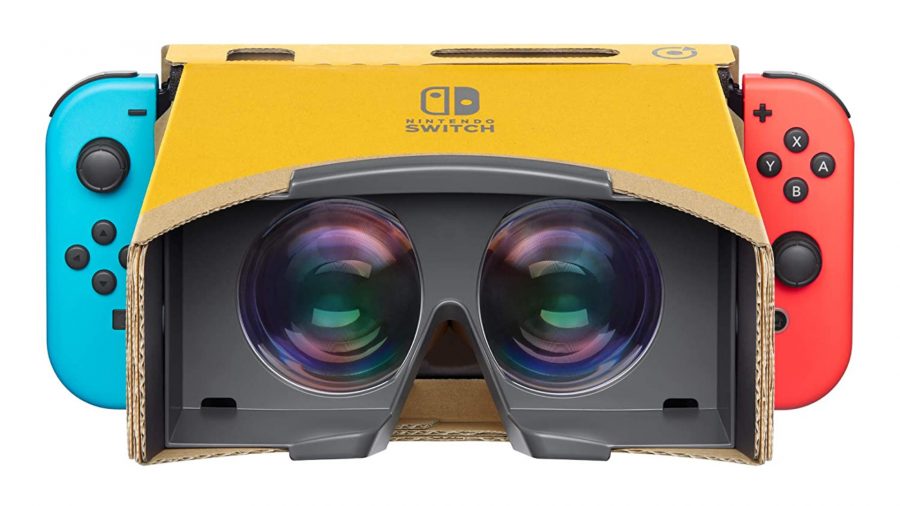 Um fone de ouvido Nintendo Labo