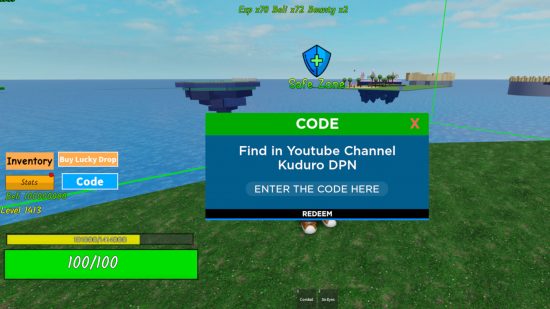 códigos de frutas de rocha 2 Códigos Rock Fruit: Uma captura de tela da tela de entrada de código no Rock Fruit