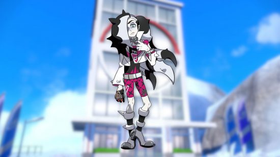 pokémon-líderes-de-ginásio-pis Imagem personalizada de Piers com seu cabelo preto e branco para nosso guia favorito dos líderes de ginásio Pokémon