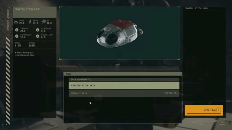 Starfield Constellation Skin How To Apply It