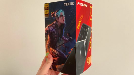 tecno pova 5 pro 5g free fire revisão da edição especial 6 Crítica da edição especial do Tecno Pova 5 Pro 5G Free Fire: uma foto da caixa temática do Free Fire para o telefone