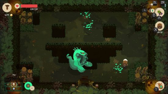 jogos de rastreador de masmorras Moonlighter jogos de rastreador de masmorras: um estágio em Moonlighter com um inimigo fantasmagórico